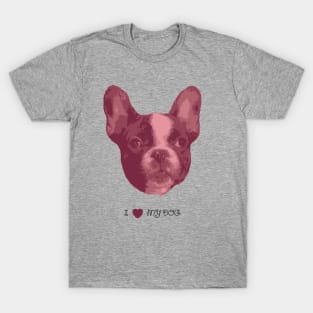 Dogs - French bulldog pink T-Shirt